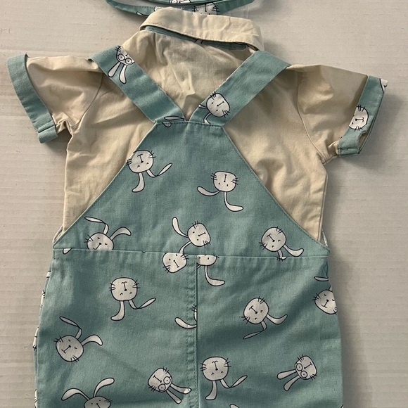 Andrew Fezza adorable Bunny motif two-piece outfit with matching hat - Picture 2 of 4